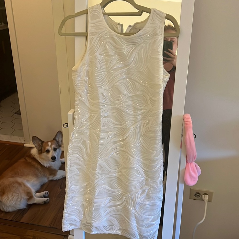 White beaded dress